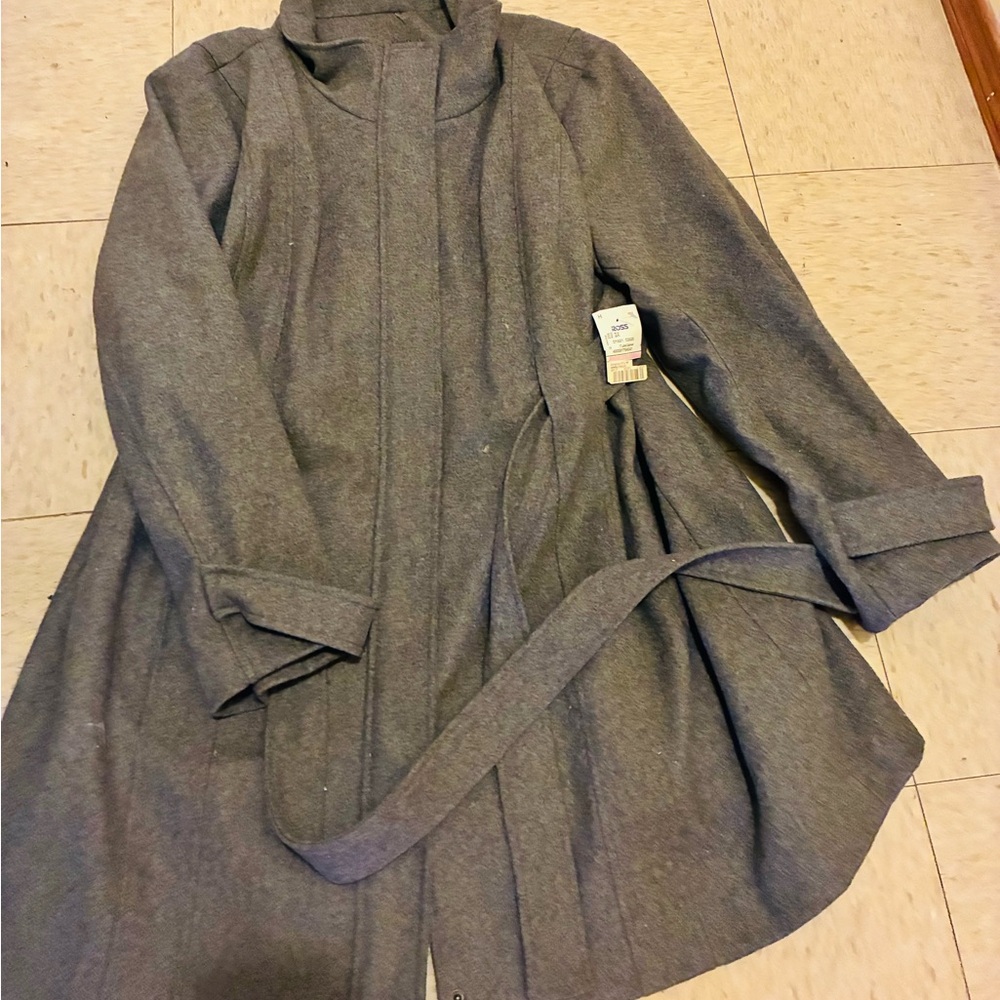 Gray Belted Coat